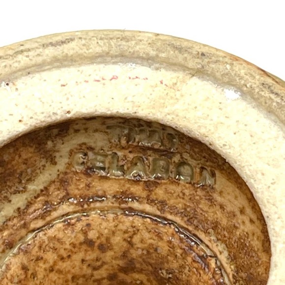 VINTAGE Thai Celadon RARE wine glasses olive green - set of 4 - Picture 5 of 13